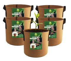 Germinator 6 3-Gallon Brown Fabric Grow Bag front view