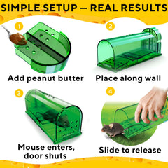 GEROSSI humane mouse trap in a kitchen setting