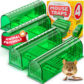 GEROSSI Humane Mouse Trap pack of 4 with see-through green design