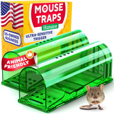 GEROSSI humane mouse trap transparent green front view