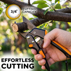 GEROSSI Ratchet Pruning Shears side view highlighting blade