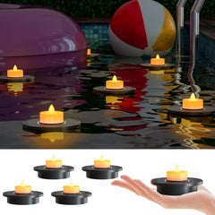 GGNOO Solar Floating Pool Lights, 5-Pack, White