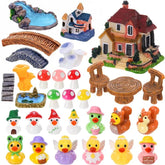 GGSTDDUP 36 Pcs Fairy Garden Accessories multicolor set front view