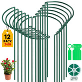 Gicare 12 Pack 24 Inch Plant Support Stakes in green