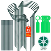 Gicare Plant Support Stakes 10 inch wide by 32 inch high, green color