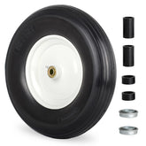 GICOOL 14.5-inch flat free wheelbarrow tire front view