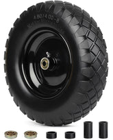 GICOOL 16 inch Flat-Free Wheelbarrow Tire front view