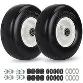 GICOOL 9x3.50-4 flat free tire and wheel assembly front view