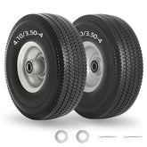 GICOOL Flat Free Tire and Wheel 4.10/3.50-4 front view