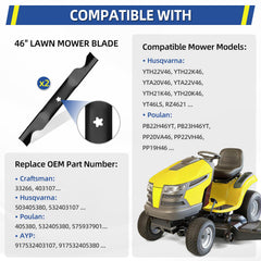 GICOOL mower blade front view showing cutting edge