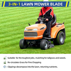 GICOOL Mower Mulching Blade with 7-point star center hole