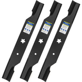 GICOOL Z254F high lift mower blades front view, pack of 3