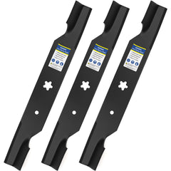 GICOOL Z254F high lift mower blades front view, pack of 3