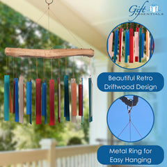 Gift Essentials Glass Wind Chime Retro close-up of glass detail