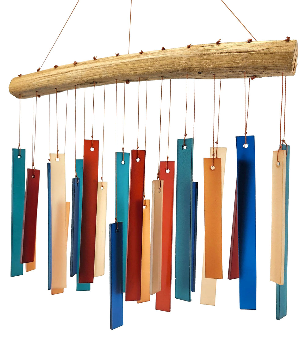 Gift Essentials Glass Wind Chime Retro front view