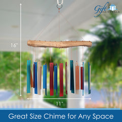 Gift Essentials Glass Wind Chime Retro side view