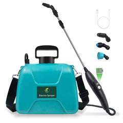 Giftsfaloy 2 Gallon Battery Powered Sprayer front view with blue-green colour