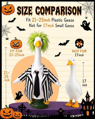 GigaCircle Halloween Goose Outfit laid flat displaying striped suit