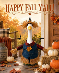 GigaCircle scarecrow outfit straw hat with chin strap