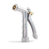 GILMOUR Full Size Zinc Pistol Grip Nozzle front view with threaded front