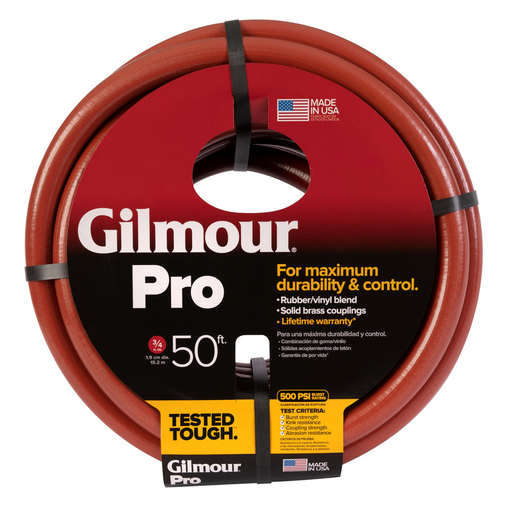GILMOUR Pro Commercial 3/4" x 50' Heavy Duty Water Hose side view