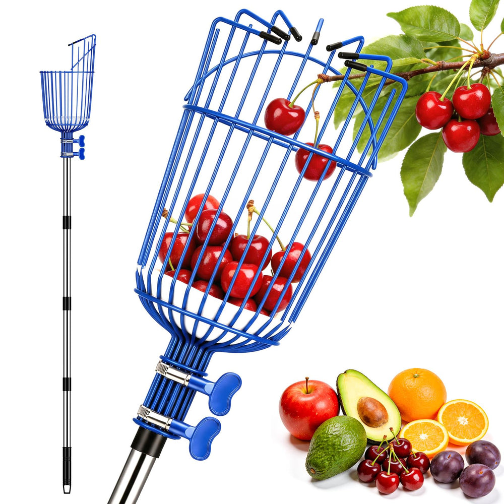 Ginbel Direct Fruit Picker with adjustable pole and basket