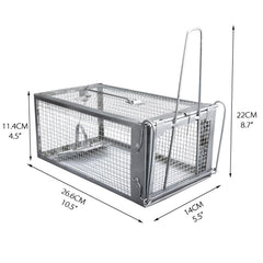 Gingbau humane traps in a garden setting