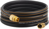 Giraffe Tools 15ft garden hose black and orange with connectors