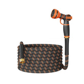 Giraffe Tools 50ft garden hose front view with connector