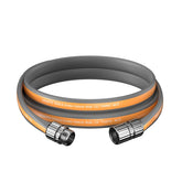 Giraffe Tools 5FT Garden Hose in grey and orange, front view