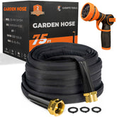 Giraffe Tools 75FT garden hose black model front view
