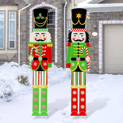 Gisafai Nutcracker yard decoration in festive setting