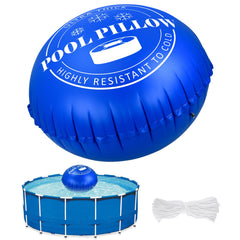 Giveuplay 5 x 5 Ft Pool Pillow blue model front view