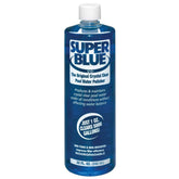 GLB Robarb Super Pool Clarifier blue liquid in 1-quart bottle front view