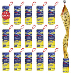 Glovv 16 Pcs Fly Trap Strips blue packaging front view