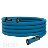 Gnimihz Garden Hose 12ft, blue model with ergonomic fittings