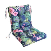 Gnostik outdoor patio chair cushion in pink floral design front view