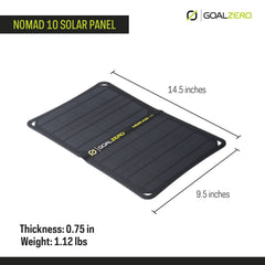 Goal Zero Nomad 10 solar panel with adjustable kickstand