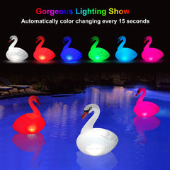 Goallim Floating Pool Lights in backyard setting