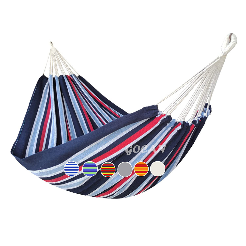 GOCAN 2 Person Hammock red blue white front view