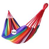 GOCAN Brazilian Hammock in red with tree ropes attached