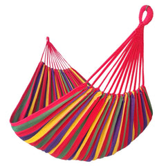 GOCAN Extra Large Double Hammock rainbow stripe front view