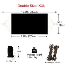 GOCAN Hammock 2 Person black model set up in garden