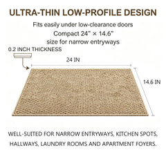 godehone ultra thin doormat side view showing low-profile design