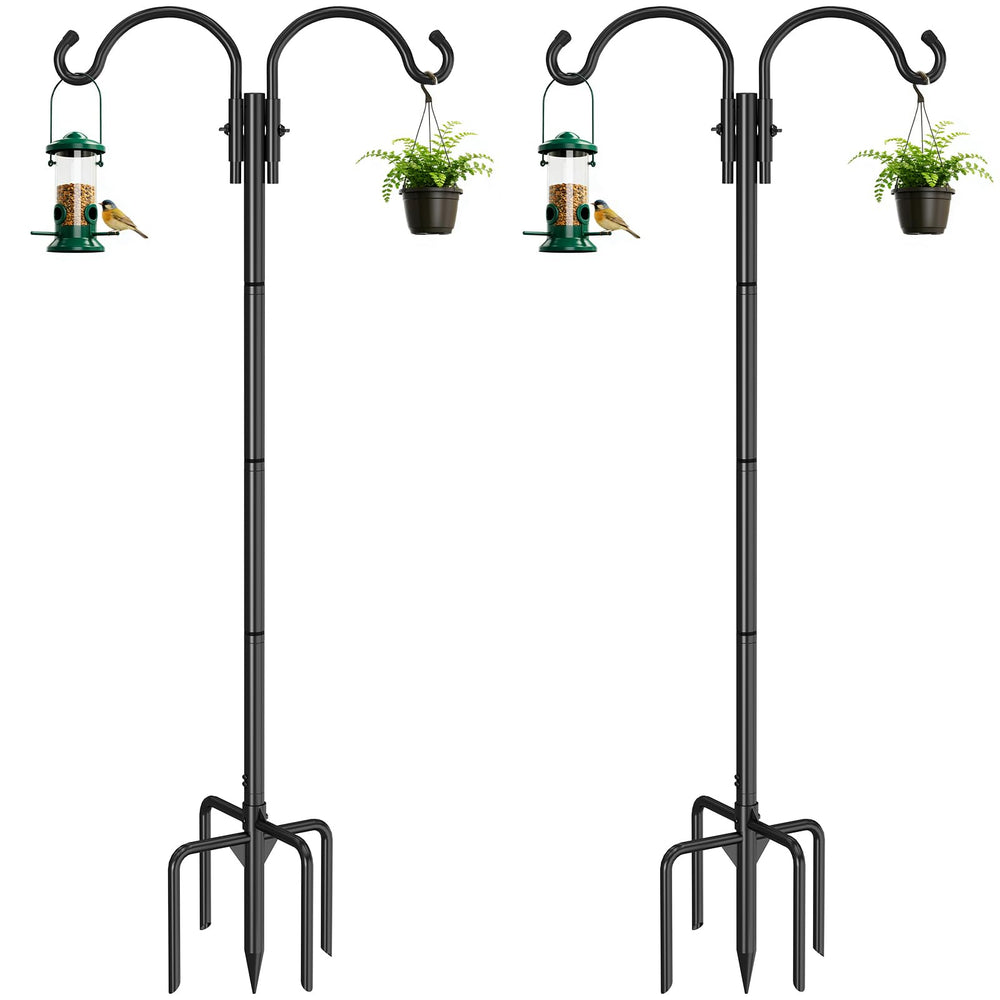 GOFORWILD 76 Inch Double Shepherds Hook front view