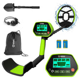 gogonova metal detector front view with adjustable stem in green