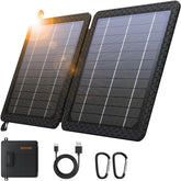 GOODaaa 10W Portable Solar Charger folded in orange and black