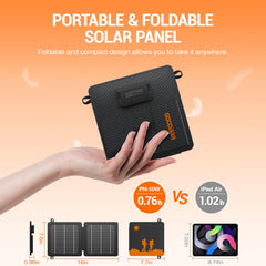 GOODaaa 10W Solar Charger unfolded showing solar cells