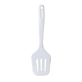 GoodCook Everyday Melamine Slotted Turner front view, 12-inch length, white finish