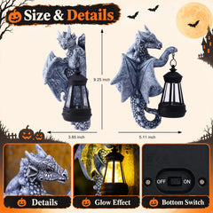 Goodeco Dragon Tree Hugger Solar Lantern showing intricate details